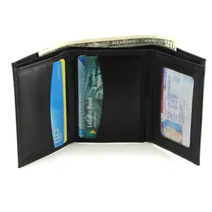 RFID Trifold Wallet with Vertical Pockets