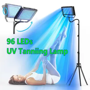 96 LEDs Blue Light, 5V USB Tanning Lamp with tripod, On/Off Switch, 1.5M Power Cord, USB Plug-in, for Home Use Tanning.
