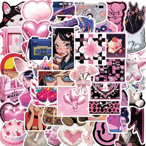 50pcs Sticker Packs INS Girl Style for Personalized Decoration Guitar Notebook Luggage DIY Waterproof Stickers
