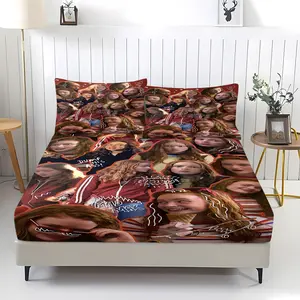 The printed bedsheet with "Stranger Things" pattern Bed Set includes 1 bedsheet and 2 pillowcases. The non slip dust cover is suitable for bedrooms and guest rooms, and is suitable for personal use or gift giving