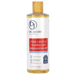 Dr. Jacobs Naturals Pure Castile Eczema and Psoriasis Relief, Body Wash, Fragrance Free, 16 oz (473 ml)