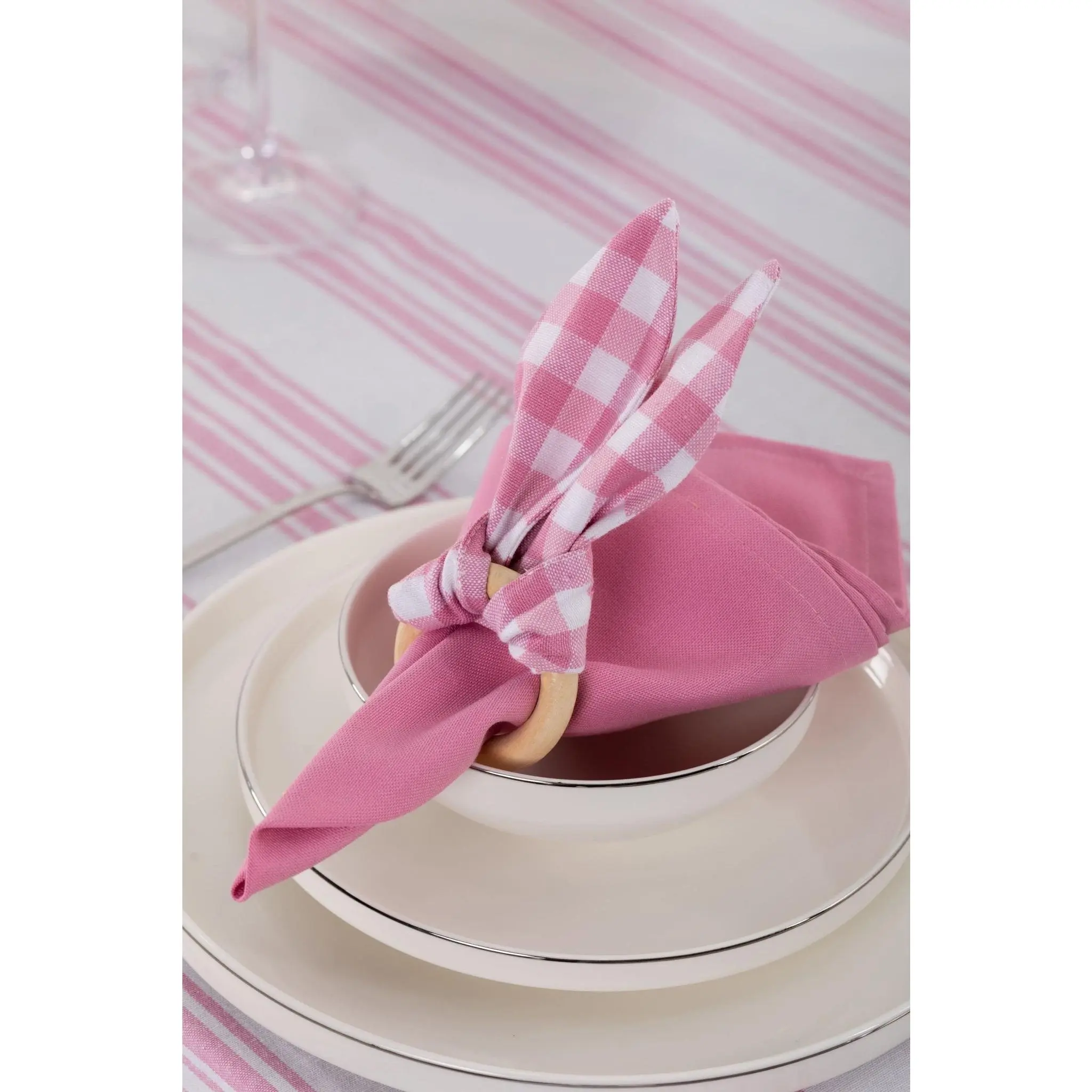 Napkin and Ring Set - Pink