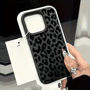New Fashion Irregular Leopard Print Soft Shell Phone Case for iPhone 17/16/15/14/13/12 Series, Birthday Gift, Holiday Present
