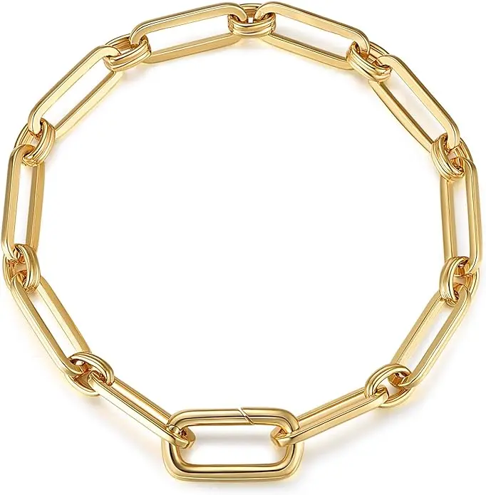 18K Yellow Gold Plated Pin and Loop Bracelet
