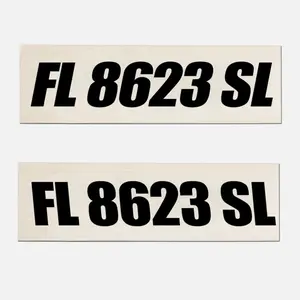 Boat & jet ski registration decals. Send your registration number, we make and ship to you.