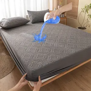 Waterproof Mattress Cover, Deep Pocket 30cm, Soft Comfortable Breathable, Ideal for Bedroom, Guest Room, Apartment, School