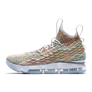 Nike LeBron 15 'Fruity Pebbles' Men's Basketball Shoes Lightweight Cushioning Durable Traction Bold Colorway True to Size Breathable Mesh Upper Secure Fit All Seasons