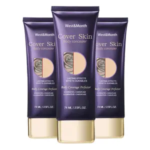 Waterproof & Sweatproof Body Makeup - 100ml Long-Lasting Concealer for Legs, Body & Tattoo Cover, Lightweight Natural Finish | Brush Sold Separately