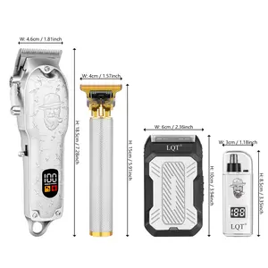 4-in-1 Men’s Grooming Kit, Cordless Hair Clipper + T-Blade Trimmer + Foil Shaver + Nose Hair Trimmer Set, Engraved Design, LCD Display, USB Rechargeable Barber Tools 2. TikTok Shop