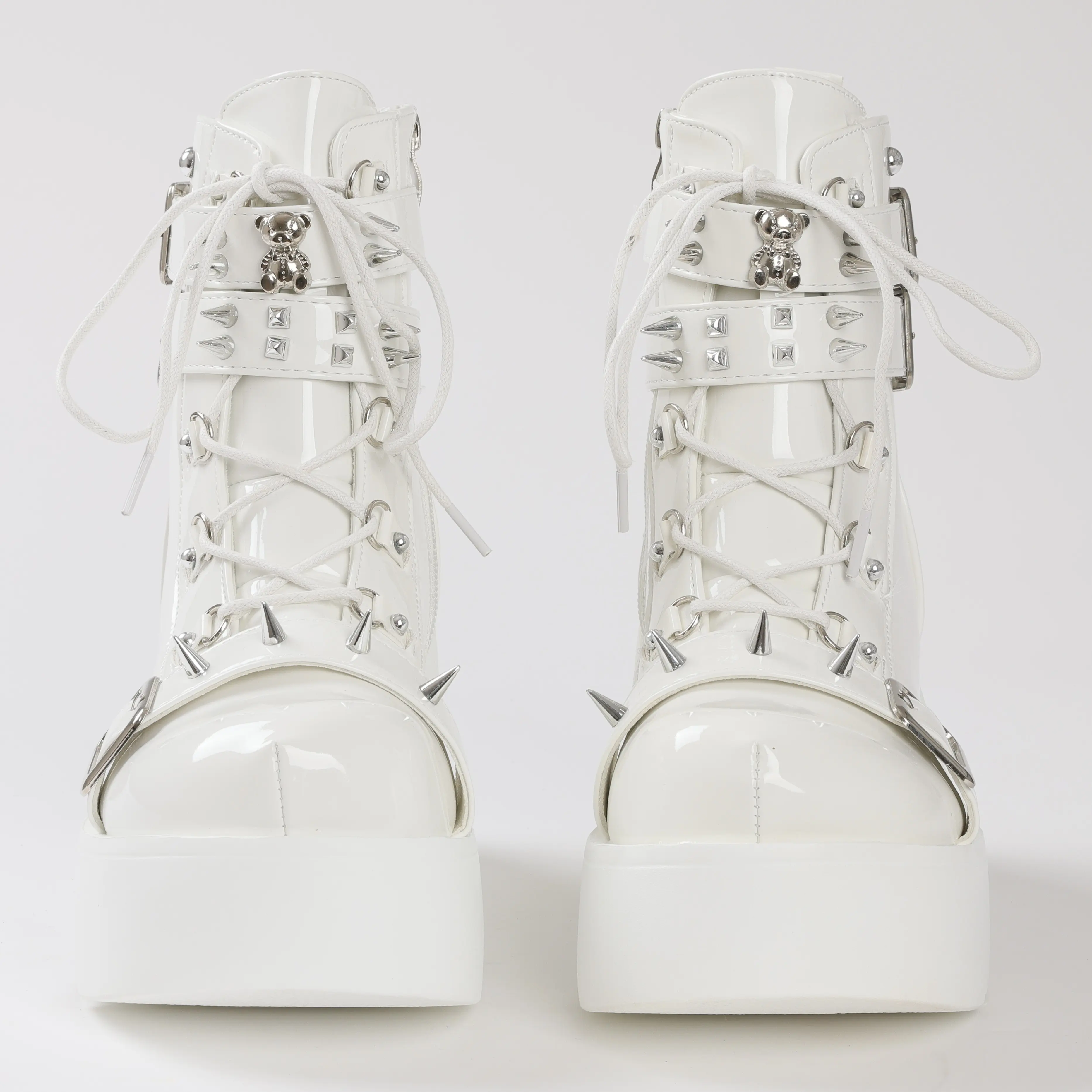 EROCALL Women's Platform Gothic Ankle Booties With Adjust Studded