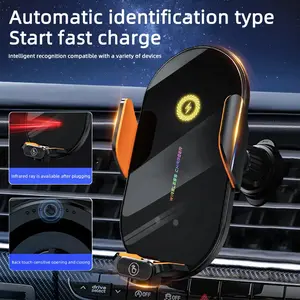 Smart Wireless Car Mount with Sensor, compatible with all smartphones, features infrared sensor automatic clamping, works even when the car battery is dead, 360 degrees rotating vent mount, car infrared sensor charger, Wireless Chargers