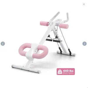 MERACH Ab Machine, Adjustable Ab Trainer for Home Core Exercise, Foldable, Knee Support, Home Abdominal Fitness Equipment, Core Training System