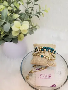 DAISY BRACELET- ADJUSTABLE HANDMADE  STACKABLE BRACELET