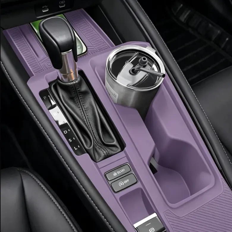 Center Console & Cup Holder Silicone Mat for 2023-2025 Honda Accord Anti-Dirt Car Interior Protector