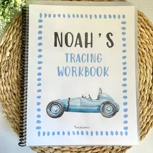 PERSONALIZED Tracing Notebook | Name Tracing, Shapes, Letters, Numbers 1-40, Months, Days, Homeschool Learning Dry Erase Preschool-1st