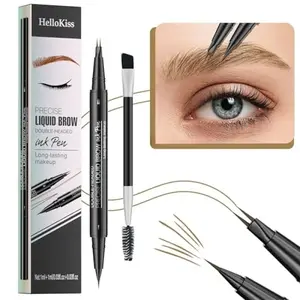 Microblading Eyebrow Pencil, Waterproof Liquid Eyebrow Pen, Smudge Proof, Long Lasting (#01 Light Brown)