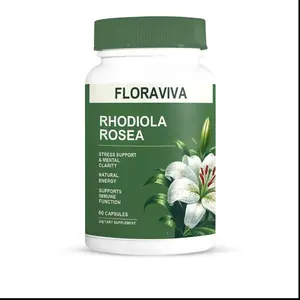 Floraviva Rhodiola Rosea Capsules 500mg -Natural Adaptogen Supplement for Stress Support, Mental Focus & Energy - Non-GMO (60Capsules)