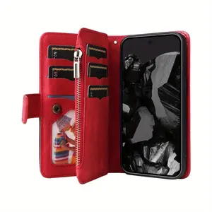 Faux Leather Phone Case with Card Slot & Lanyard, Anti-drop Phone Cases, Shockproof Protective Casing for Google Pixel 7/8/9/10/A AXL XL PRO Series Models, Cover