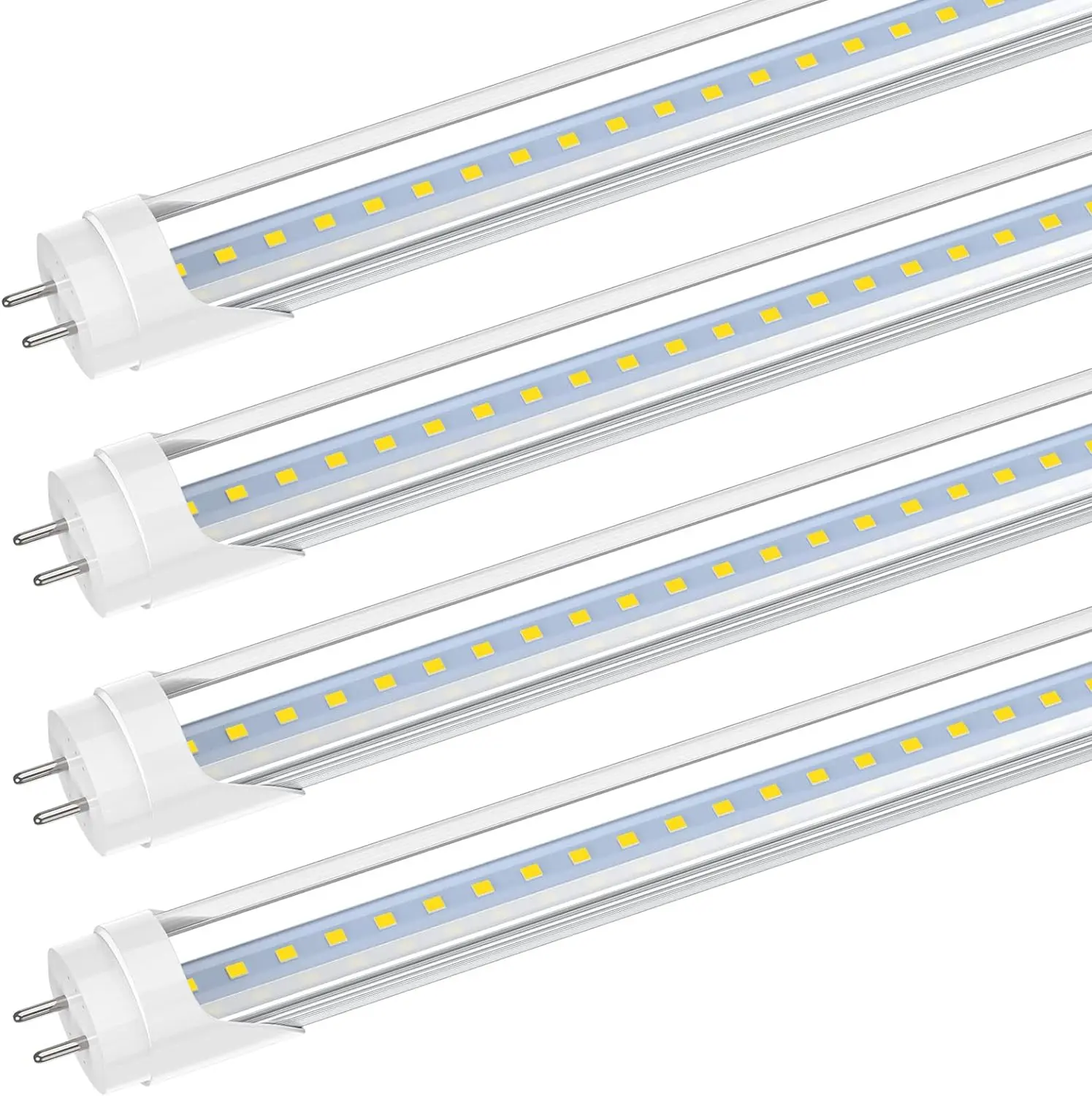 Romwish 3FT LED Tube Light, T8 T10 T12 LED Light Bulb, 14W(30W Equiv.), 5000K Daylight, 1600LM, 36 Inch F30T12 Fluorescent Tube Replacement, Remove Ballast, Dual-Ended Power, Clear Cover, 4 Pack