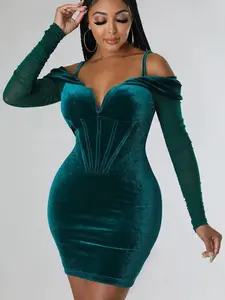 Translucent Off-the-shoulder Mini Dress With Bustier Top - Minivestido Translúcido Con Hombros Descubiertos Tipo Corsé