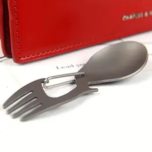 Outdoor Camping Picnic Stainless Steel Fork Spoon Set, Ultra-Lightweight Durable Cutlery, Perfect for Hiking & Travel Essentials