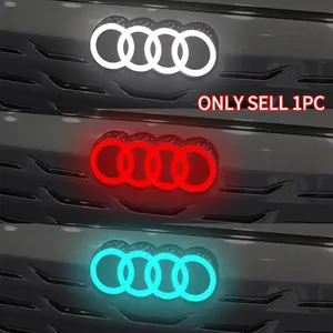 Compatible Audi A4l/a6l/q5l Car Emblem, Metal Cut-Out Modification Parts, Scratch-Resistant Durable LED Light, Essential Car Accessories Vehicle