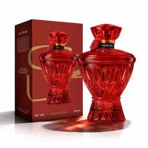 Red Ruby Gemstone Bottle Women’s Perfume 2.53fl oz 75ml Formaldehyde-Free Fruity Floral EDP Blackcurrant Jasmine Rose Cedar Notes Alcohol-Based Elegant Vessel Ideal Gift for Special Occasions