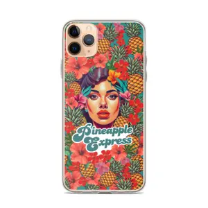 Pineapple Express Clear Case for iPhone -Cannabis Themed 420 Weed Novelty Gift