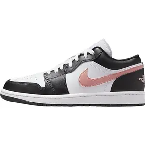 Men's Jordan 1 Low White/Rust Pink-Black (553558 165)