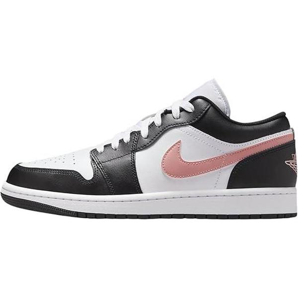 Men's Jordan 1 Low White/Rust Pink-Black (553558 165)