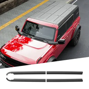 xipoqix 4Pcs Side Window Visor Deflector Compatible with 2021-2025 Ford Bronco 4 Door Rain Deflector ABS Matte Black Window Visor Trim Cover Replacement for 2021-2025 Ford Bronco Accessories