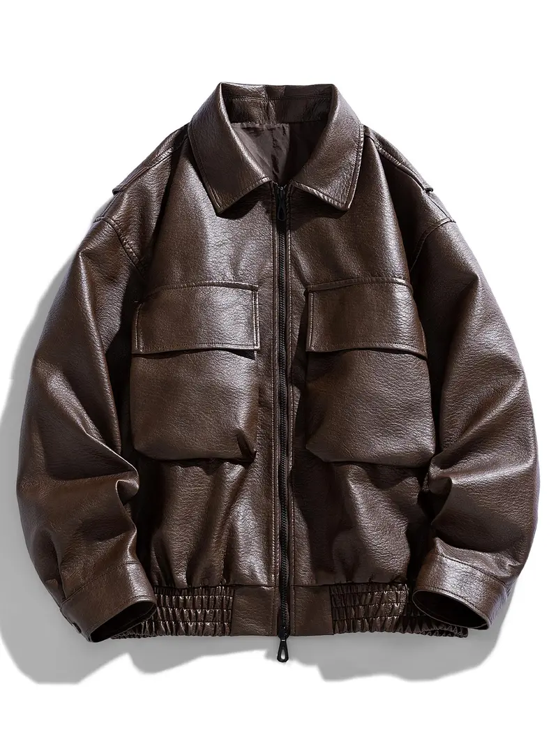 2000s leather jacket mens - TikTok Shop