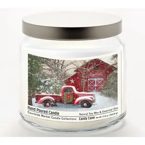 Courtside Market Barn with Truck Candle Glass J ar 12.8 oz