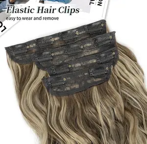 16-24 Inch Assorted Colors Wave Clip-In Hair Extensions 4-Piece Set Glueless Lace Closure Heat Resistant Tangle-Free Silky Soft with Long-Lasting Shine Easy to Maintain no securing thread on the hair extension piece highlight wig wavy texture crimped  wig