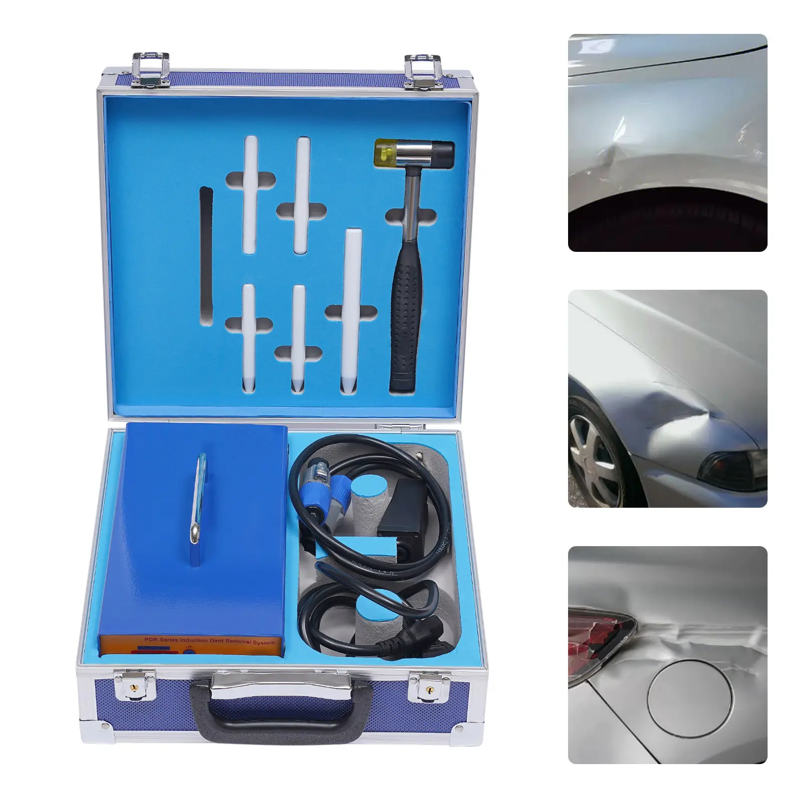 CNCEST 1.38KW Induction Heater Hot Box, Car Paintless Dent Repair Kit with Blue Case, Dent Remover Tool for Car, Automotive Maintenance Tools, Auto Repair Supplies