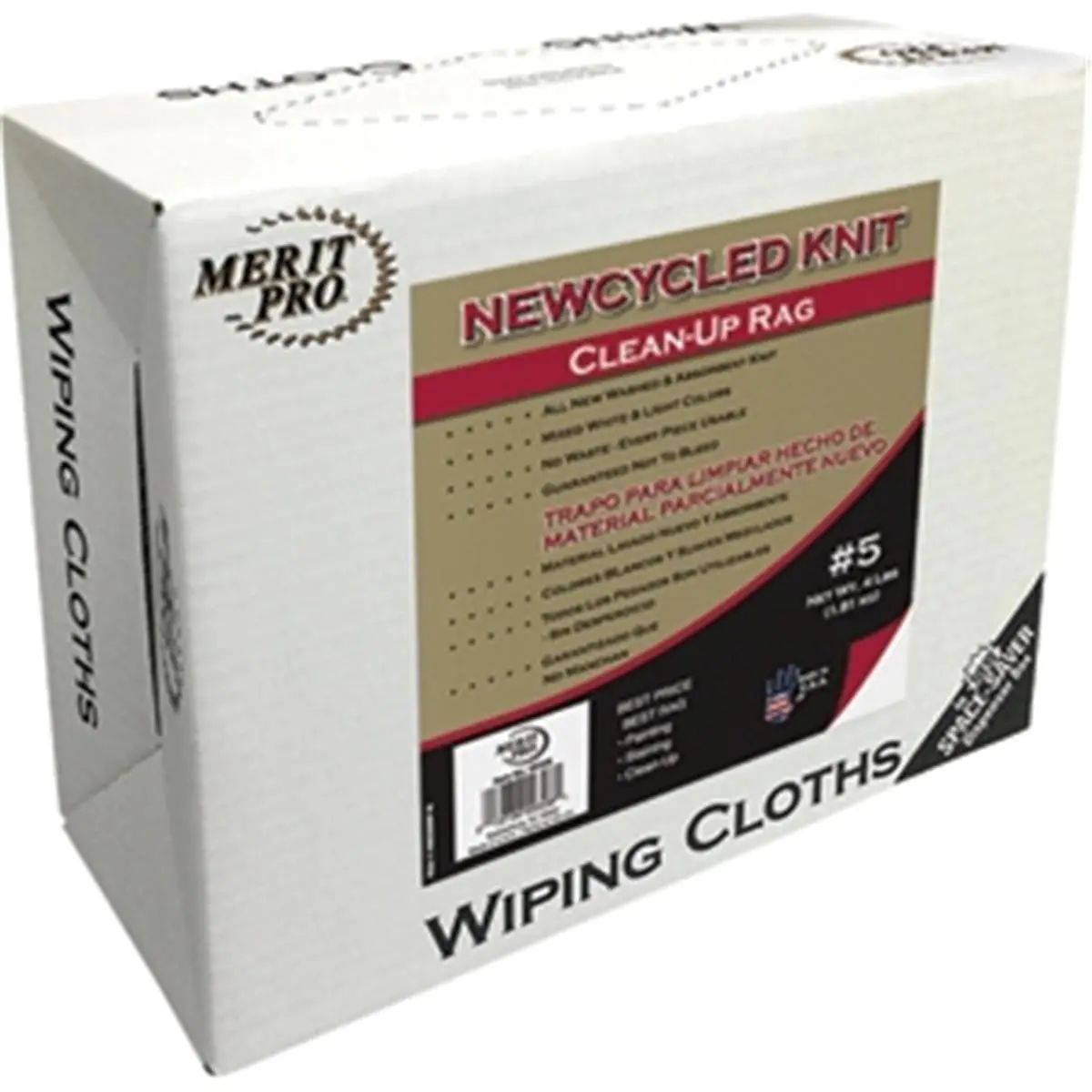 212 MAIN Intex Supply 99308 Newcycled Knit Home Cleaning Products Wiping Cloth - Size #5 Colorfast Cleaning Rag for Home Use