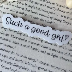 Such a Good Girl Sticker Dark Romance Smut Kindle Decorative Waterproof 3 Inch Glossy Clear Finish Bookish Smut Sticker for Kindle Laptop Water Bottle