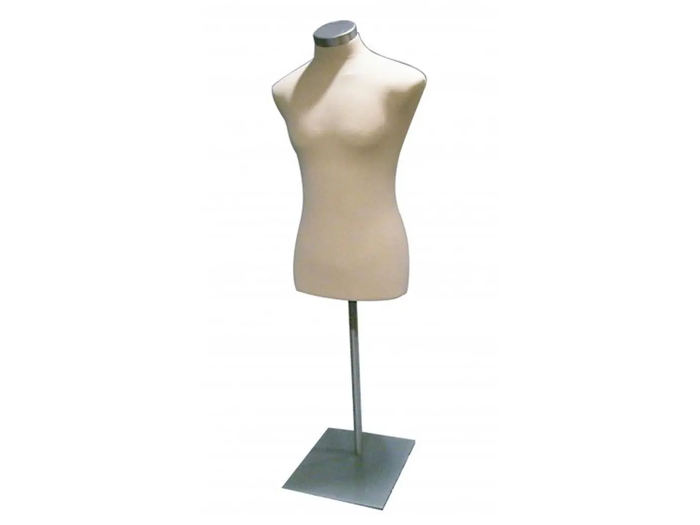 Women's BFM-C 0.75 in. Male Body Form, Cream, Ideal for Celebrity Fashion, Office Promotion, Party Dress Display, Upper Body, Torso Mannequin, Cream Body