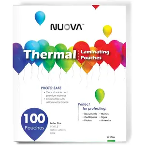 Premium Thermal Laminating Pouches 9" x 11.5", Letter Size, 3 mil, 100 Pack (LP100H)