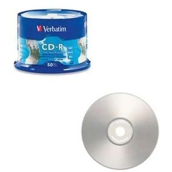 Verbatim/Smartdisk 52X Silver Inkjet Print Silver Compact Discs, Data Storage CD-R Discs for Computers & Office Equipment