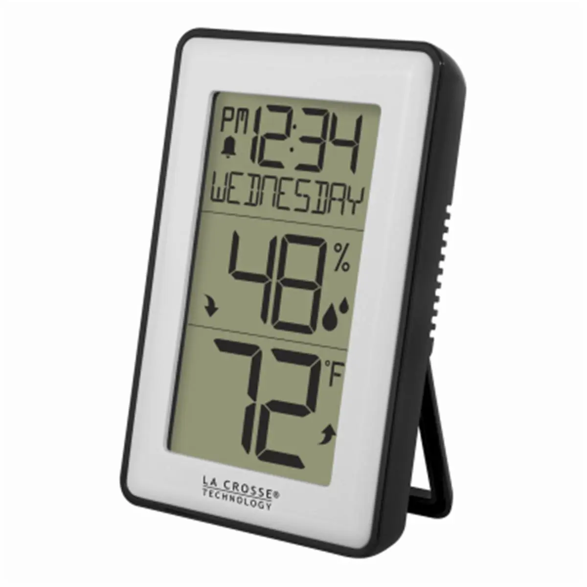 LA Crosse Technology 231772 Indoor LCD Room Thermometer & Hygrometer Station - Specialty DIY Supply for Hobbyists with F/C Temperature Humidity Display & Dependability