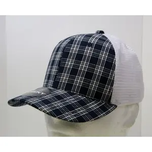212 MAIN Snapback Trucker Hat, 6017-217 6-Panel Mid-Profile Structured Plaid Casual Trendy Trucker Style Dog & Cat Hat - 217-White, 1 Size Fits Most, Casual Trendy Hat, Unisex