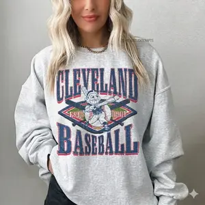 Cleveland Baseball Sweatshirt, Vintage Washed Tee, Comfort Colors T-shirt, Game Day Oversized Hoodie