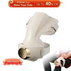 SKG Knee Massager with Heat for Pain Relief with Vibration for Joint Comfort, Cordless Heated Knee Brace with 5 Massage Modes and 3 Heating Levels, Gifts for Women Men, Parents, Friends, WS500