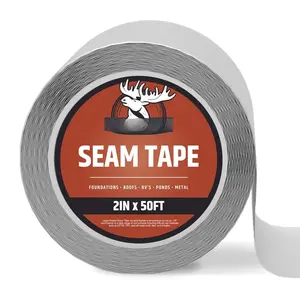 Peel and Stick Seam Tape - Fix Leaks, Repair and Restore Roof Joints and Tears, Bonds to EPDM, Metal, Tiles, Shingles, , and Fiberglass Easy to Use, 2 Inch x 50 Foot Roll