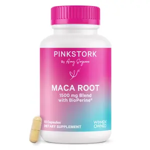 Pink Stork Maca Root - 1500 mg Maca Root Blend for Women - 1 Month Supply Hormonal Balance Supplement Anti Aging Supplement