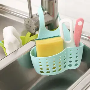 Kitchen accessories, washbasin, soap sponge holder, utensil storage bag, adjustable snap on bathroom hanging drainage basket storage rack