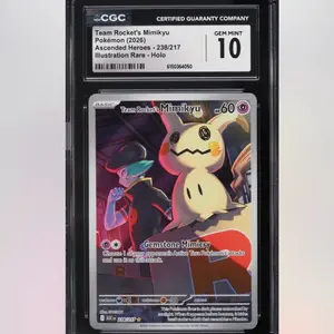 2026 Pokemon Mega Evolution Ascended Heroes IR, Team Rocket's Mimikyu #238, CGC 10 GEM MINT Trading Card