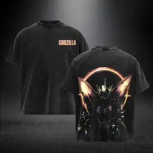 Space Godzilla Gojira Vintage Menswear Gift movie fans Top Apparel Classic Oversized Seamless Simple Straight Man Clothes Cotton designer shirts Movie Shirt, graphic tees, men gifts, ,Graphic Streetwear T-shirt