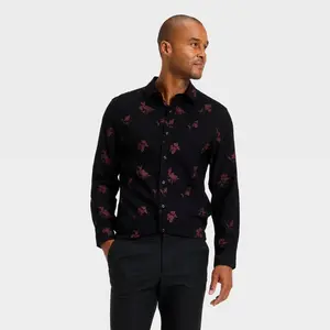 Men's Long Sleeve Printed Dress Shirt - Goodfellow & Co